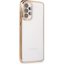 Vintessy Samsung Galaxy A73 5g Kılıf Razer Lensli Silikon - Gold