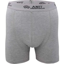 Anıt Kısa Paça Likralı Erkek Boxer Gri - 1115A