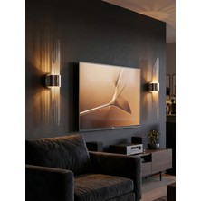Vega Aydınlatma Tel Krom Aplik 46X8 cm Pilli ve Elektrikli LED Duvar Apliği
