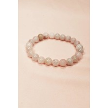 Ethab Ticaret Pembe Kuvars Doğal Taş Bileklik Kutulu