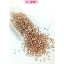 Ethab Ticaret Kesme Cam Boncuk 2mm - 20 Gram - Açık Kahverengi -BNC331