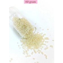 Ethab Ticaret Kesme Cam Boncuk 2mm - 60 Gram - Şeffaf Krem - BNC387