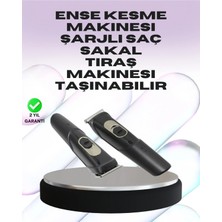 Sessiz Motorlu, Kablosuz Kullanımlı Şarjlı Saç ve Sakal Kesme Makinesi – Taraklı Set
