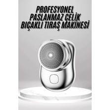 Mini Sıfır Sakal Yanak Tıraş Makinesi USB Şarjlı Sıfır Sakal Taşınabilir Korumalı