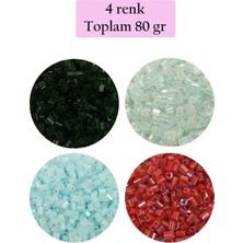 Ethab Ticaret Kesme Cam Boncuk 2mm - 4 Renk - Toplam 80 Gram - BNC439