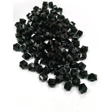 Ethab Ticaret Küp Boncuk Içten Boncuklu Bileklik Çanta Boncuğu 10 mm 50 gr Siyah - BNC457