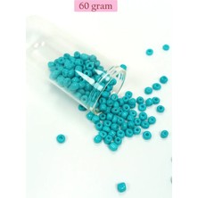 Ethab Ticaret Dökme Cam Kum Boncuk Büyük Boy (6/0) 4 mm - 60 Gram - Camgöbeği Yeşili - BNC118