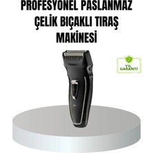 Xmpdby Profesyonel Şarjlı Saç ve Sakal Tıraş Makinesi – Çelik Bıçaklı, Ayarlanabilir (01702) Başlı