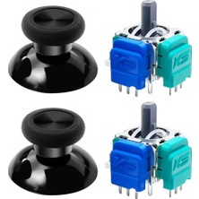 Pop Konsol Xbox One Motor Manyetik Analog 2+2 Set Siyah Topuz Hall Sensör Joystick Yedek Parça