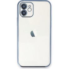 Vintessy Apple Iphone 12 Kılıf Razer Lensli Silikon - Açık Mavi