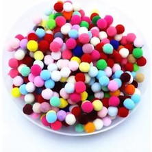 Ethab Ticaret 12MM Renkli Karışık Yumuşak Ponpon Peluş 200 Adet