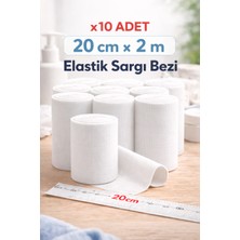 İsmiyle Al 20 cm x 2 M Hidrofil Sargı Bezi Pamuklu Gazlı Bez Kısa Metraj Medikal Sarım Bezi 10 Adet