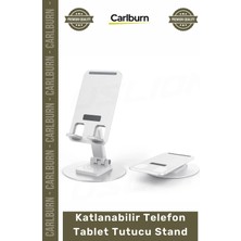 Carlburn Özel Üretim 360 Derece Döner Mekanizma Portatif Kaymaz Katlanabilir Telefon Tablet Tutucu Stand