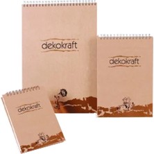 Keskin Color Bloknot Dekokraft Spiralli Karton Kapak Kareli 80 Yp A6 144202-99