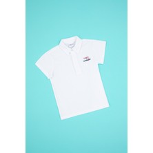 U.S. Polo Assn. Erkek Çocuk Beyaz Polo Yaka Tişört 50325175-VR013