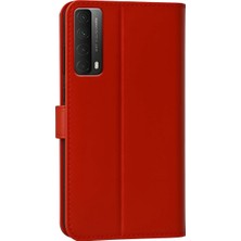 Vintessy Huawei P Smart 2021 Kılıf Trend S Plus Kapaklı Kılıf - Kırmızı