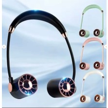 Rayteng  Yeni Boyun Asılı Fan USB Şarj Spor Açık Taşınabilir Tembel Fan