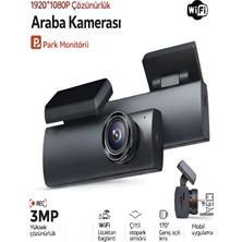 Deanb Wi-Fi Döngü Kayıt Ekranlı Dvr Araç Içi Güvenlik Araba Kamerası 1080P Full Hd Geniş Açı