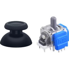 Pop Konsol PS5 Manyetik Motor Topuz 1+1 Set Siyah Hall Sensör Analog Playstation 5 Yedek Parça