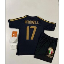 Italya 125.YIL Ciro Immobile Çocuk Forması 4'lü Set (Black)