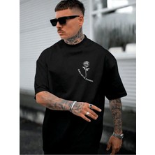 ENSUENO Unisex Flowers Baskılı Yazılı Tshirt