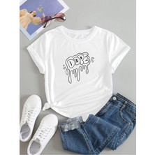 ENSUENO Unisex Dore Yazılı Tshirt