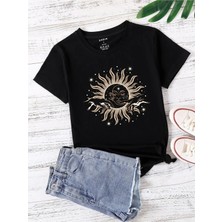 ENSUENO Unisex Güneş Baskılı Tshirt