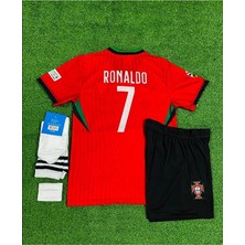 Portekiz 2024-25 Yeni Sezon Cristiano Ronaldo Iç Saha Çocuk Forması 4'lü Set