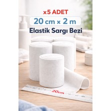 İsmiyle Al 20 cm x 2 M Hidrofil Sargı Bezi Pamuklu Gazlı Bez Kısa Metraj Medikal Sarım Bezi 5 Adet