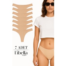 Libella İç Giyim Libella Iç Giyim Libella Iç Giyim Ten Renkli Tanga Külot Pamuklu Likralı Esnek Konforlu String Model 7'li Paket