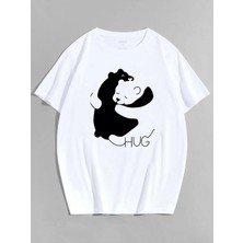 ENSUENO Unisex Hug Yazılı Tshirt