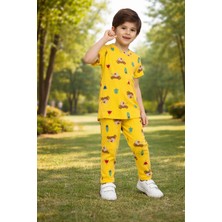 Fide Kids Erkek   Çocuk Fil Desen  Kısa Kollu  Pijama  Takımı