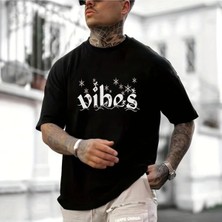 ENSUENO Unisex Vibes Yazılı Tshirt