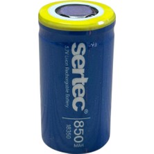 İsmiyle Al Sertec 18350 3.7V 850 Mah Li-Ion Şarjlı Pil - 1c