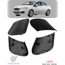 Parçamatik Fiat Linea Dış Dikiz Ayna Alt Kapağı Sağ + Sol Takım Yan Ayna Alt Kapağı Uyumlu Set