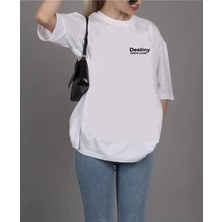 ENSUENO Unisex Destiny Rahat Kesim Oversize T-Shirt