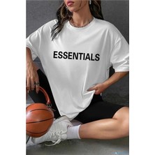 ENSUENO Unisex Essentials Yazılı Tshirt
