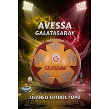 Avessa Galatasaray Lisanslı Futbol Topu – Lıon - No:5 - 4 Astarlı Dayanıklı Katman - 430 gr