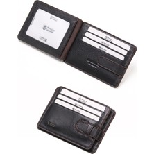 Ancora Leather Hakiki Deri-Minimal Tasarım KARTLIK-26205-Kahve-KIŞIYE Özel Isim Baskılı