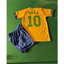 Brezilya Nostalji Pele Çocuk Forması 4'lü Set
