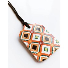 VİP GİFT Küçük Dörtgen Cevşen Dualı Kolye Muska Hakiki Deri El Yapımı