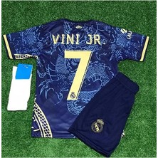 R.madridd 2023/24 Yeni Sezon Dragon (Ejderha) Desenli Vini Jr Çocuk Forması 3'lü Set