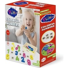 Nacario Mey Ithalat® Kutuda 26 Parça Ahşap Kasalı Renkli Rakamlar