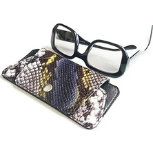 VİP GİFT Gözlük Kılıfı Gözlük Kabı Hakiki Deri Snake