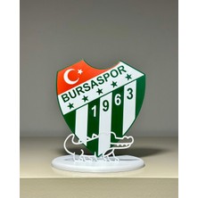 Pluto 3D 2. Lig Şampiyonu Bursaspor Masaüstü Standı – Timsah Detaylı Dekoratif Obje (11X12 Cm)