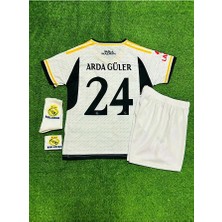 R.e.a.l M.a.d.r.i.d 2023--24 Sezon Iç Saha A.r.d.a G.ü.l.e.r Çocuk Forması 4'lü Set (Armalı)