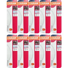 Avarson (10 Adet) Ledvance 7,5W Beyaz Işık (6500K) E14 Duylu (Ince Duy) LED Ampul