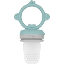 Nacario Mey Ithalat®   Silikon Püre Meyve Sebze Emziği Aqua Green / Powder Grey