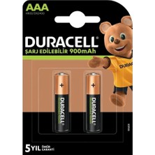 Uslucan Alışveriş Duracell 1.2V 900MAH Aaa Şarj Edilebilir Ince Kalem Pil 2'li Paket