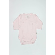 Nacario Mey Ithalat®   Organik Natural Basic Style Kruvaze Uzun Kol Body BS17102 Pembe